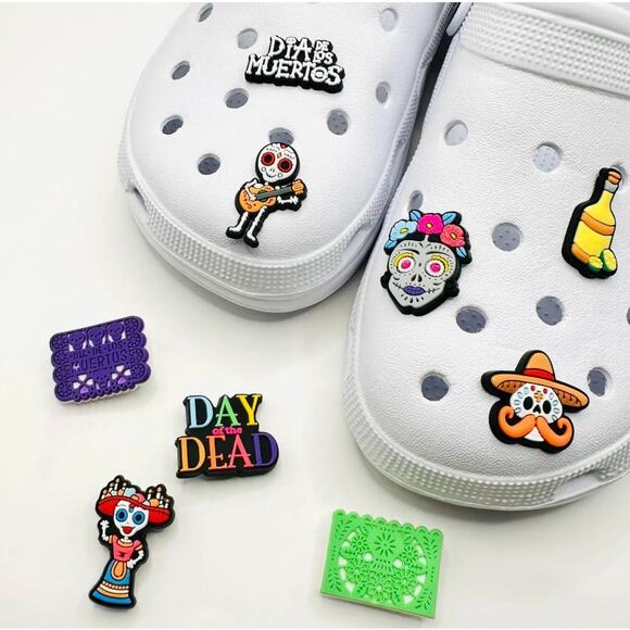 NWOT Shoe Clog Charms Dia de Los Muertos, Day of the Dead - 194 pieces - Picture 1 of 2